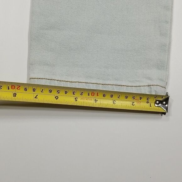 Joe Fresh Hi Rise Crop Jeans Size 29 5 Pocket Front Button With Zipper Soft Blue - Picture 5 of 8